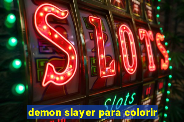 demon slayer para colorir